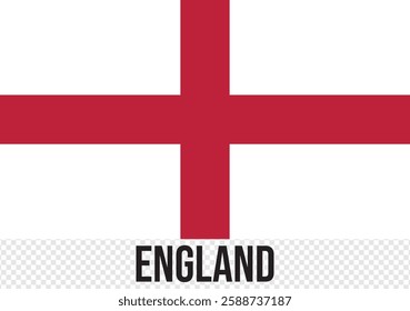 National Flag of England. England flag. Waving England flag. vector illustration.