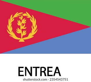 Bandera nacional de arte vectorial de Entrea