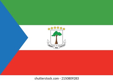 National flag of Equatorial Guinea - Vector Eps10