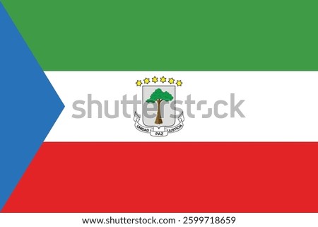 National flag of Equatorial Guinea  vector image