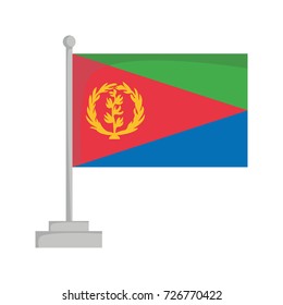 National flag of Eritrea Vector Illustration