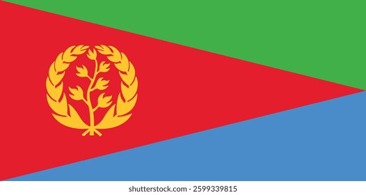 National flag of  Eritrea  vector images