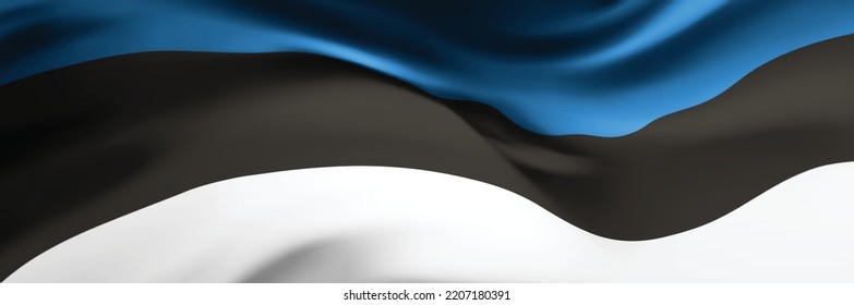 National flag of Estonia. Country official symbol. Banner, background

