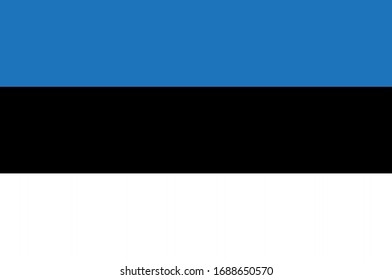 National flag of Estonia. Vector illustration.