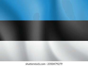 National flag of Estonia. Vector illustration.