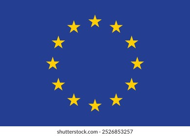 National flag of European flag , Flag icon , National flag of European Union , vector design and digital illustration