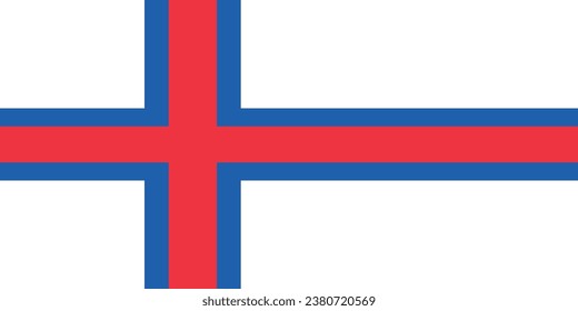 National flag of Faroe Islands that can be used for celebrating national days. Vector illustration