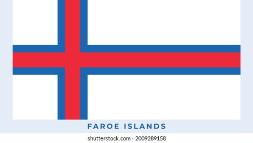 The national flag of Faroe Islands. Vector illustration of Faroe Islands, Vector of Faroe Islands flag.