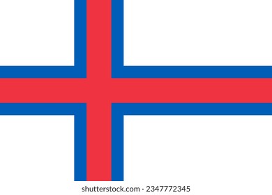 National flag of Faroe Islands. Vector illustration.