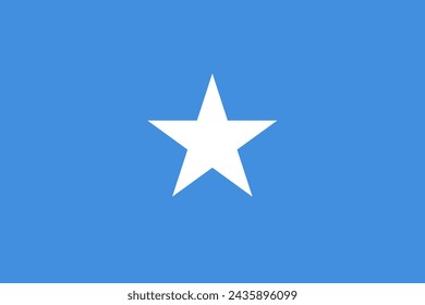 Nationalflagge der Bundesrepublik Somalia in Originalgröße, -farben und -proportionen