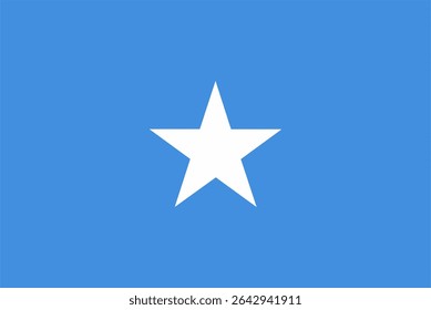 National flag Federal Republic of Somalia. Somalia flag. Official standard colors. 