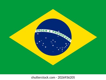 National Flag Federative Republic of Brazil - vector,