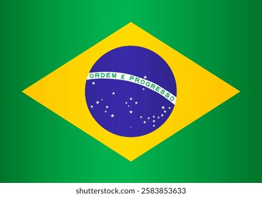 National Flag of the Federative Republic of Brazil. Vector element