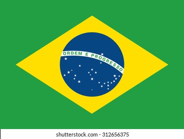 National flag of the Federative Republic of Brazil