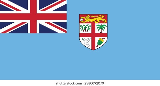 National flag of Fiji that can be used for celebrating Fiji national days. Vector illustration