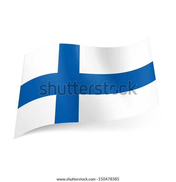 Blue Background White X Flag gambar ke 9