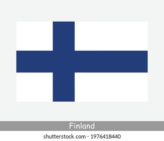 National Flag of Finland. Finnish Country Flag. Republic of Finland Detailed Banner. EPS Vector Illustration Cut File svg