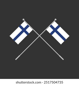 Bandera nacional de Finlandia. Vector