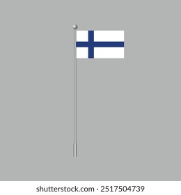 Bandera nacional de Finlandia. Vector