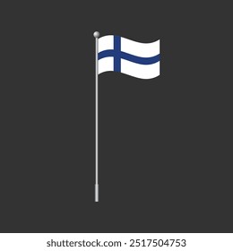 Bandera nacional de Finlandia. Vector