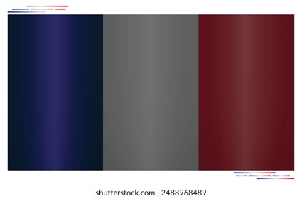 National Flag of France in black shadow. French flag in Rectangle shape. European Country. France flags isolated on white background. Editable vector EPS available