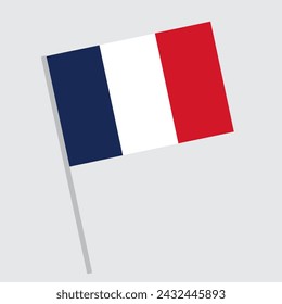 The national flag of France. Flat vector illustration.