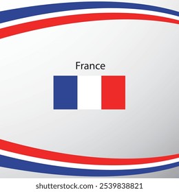 National Flag of France  France flag logo  on white  white and gray colore background  