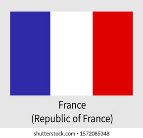 National flag of France (Republic of France). Can be used in history books and atlases, as well as for large-scale machine printing