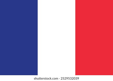 National flag of France vector design and illustration , National flag of France country