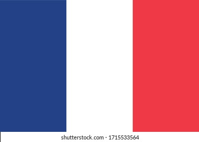 National flag of France. Vector drawing.