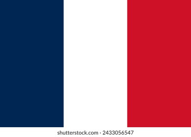 National flag of France. Vector illustration.