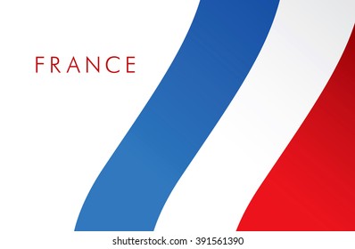 National flag of France. Vector template banner