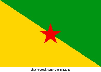 National flag of French Guiana overseas department and region of France. Patriotic symbol with official colors. French Guyana provence flag vector illustration in flat design for web or mobile app. svg