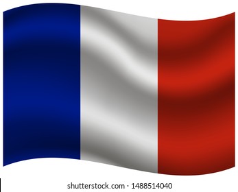 National flag of French Republic know as France . original colors and proportion. Simply vector illustration, from countries flag set.