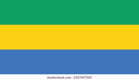National Flag of Gabon Vector design and illustration 