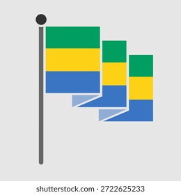 National flag of Gabon vector design