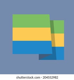 National flag of Gabon,flat vector design