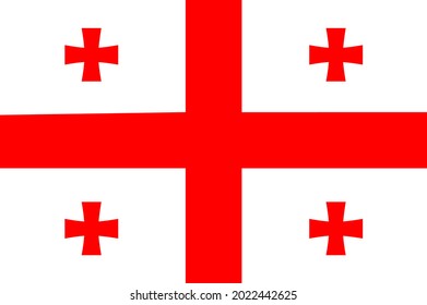 Vector de bandera nacional de Georgia