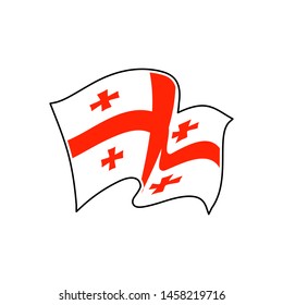 The national flag of Georgia. Vector illustration. Tbilisi