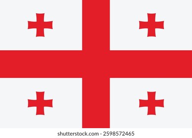 National flag of Georgia vector images