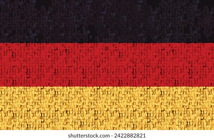 National flag of Germany, a composite of thousands of unrecognizable people.