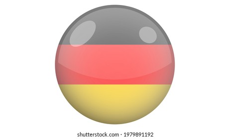 National flag of Germany in icon design. German flag vector