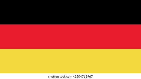 Nationalflagge Deutschlands. Rechteckiges Flag. Vektorgrafik