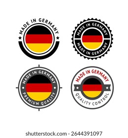National flag of the Germany, set flat vector icons
