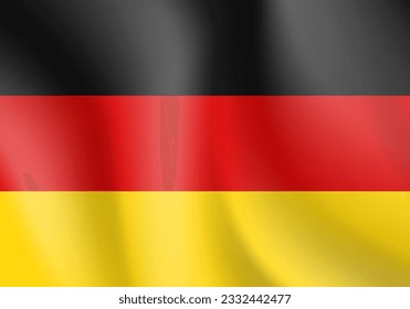 Bandera nacional de Alemania. Ilustración vectorial.
