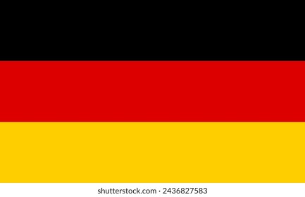 National flag of Germany. Vector illustration.