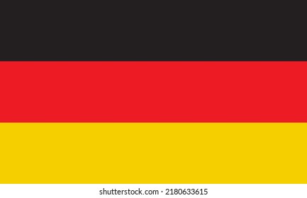 Bandera nacional de Alemania en formato vector (EPS). Los colores y la proporción se basan en dimensiones reales y oficiales.