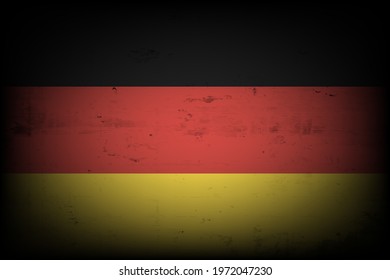 National flag of Germany. Vintage background. Grunge texture. Banner design pattern. Vector illustration