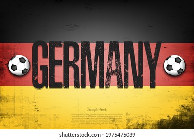 National flag of Germany. Vintage background. Grunge texture. Banner design pattern. Vector illustration