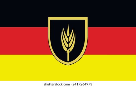 Bundesflagge Deutschland schwenkt 3D Render, Deutschland mit Landesfarben von Deutschland, Bundesrepublik Deutschland und Weimarer Republik, Bundesrepublik Deutschland